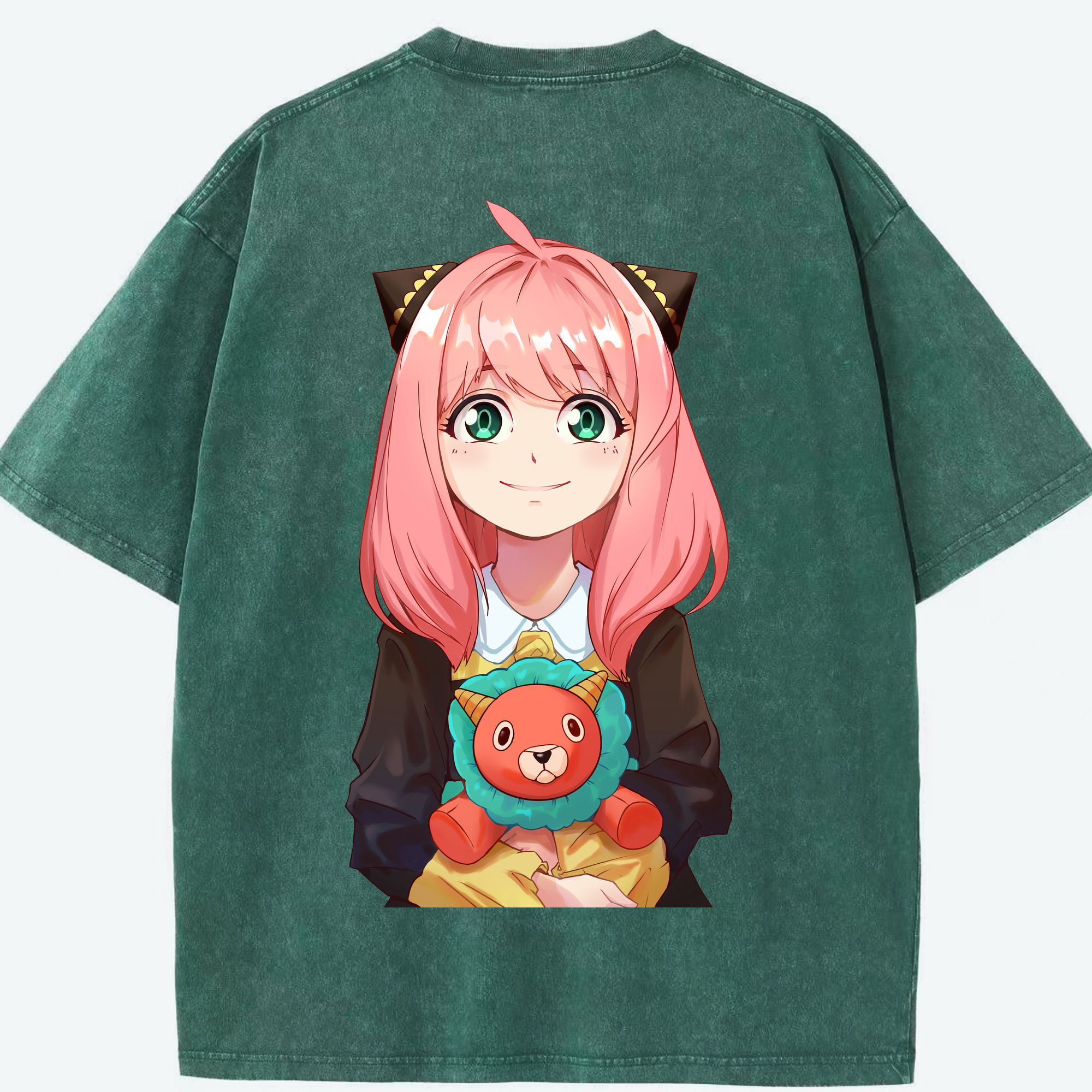 （画像用） SPY×FAMILY间谍家家酒 綿100% ヴィンテージ風 半袖Tシャツ（背面プリント）